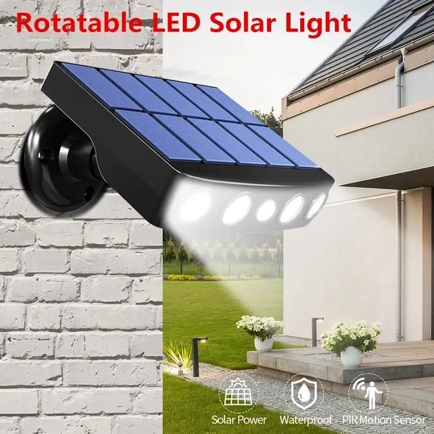 

Powerful Solar Light Outdoor Motion Sensor Waterproof Garden Rotatable LED Lamp Spotlights for Path Street