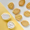 Lemon Shaped Cookie Cutter Mold Lemon Pattern Biscuit Embosser Mould Fondant Baking Decorating Tool Party Cake Decoration
