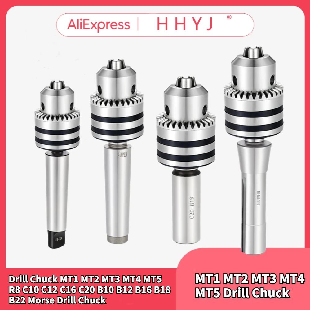 Mandrino Per Trapano Mt1 Mt2 Mt3 Mt4 Mt5 R8 C10 C12 C16 C20 B10 B12 B16 B18 B22 Mandrino Per Trapano Morse Arbor Tornio Cnc Trapano Macchina Utensile 