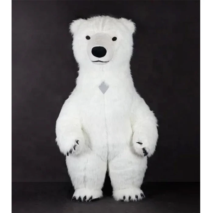 

Hot selling custom giant polar bear mascot costume Inflatable cute cartoon polar bear mascot adult party costume