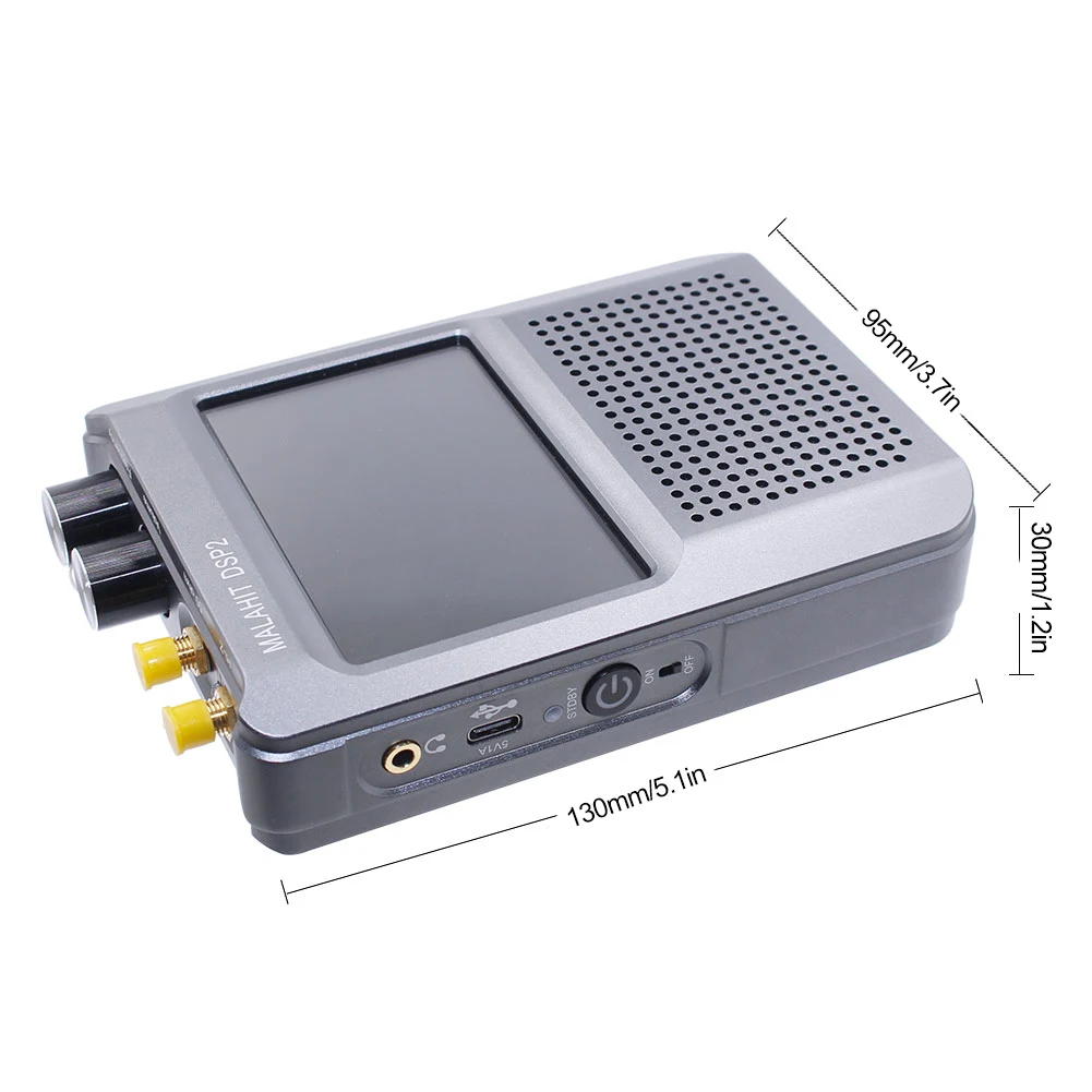 2/1PCS 3.5inch Touch Malahit-DSP2 SDR Radio 5000mAh Malachite Receiver Adjustable Filter Radios With Shockproof EVA Storage Bag