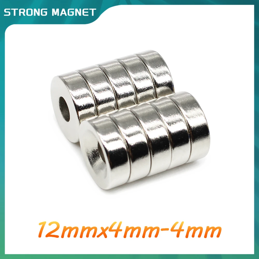 10/20/30/50/100/150PCS 12×4-4 Round Search Magnet 12*4 Hole 4mm Countersunk Neodymium Permanent Magnets Strong 12×4-4mm 12*4-4