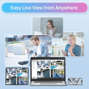 ZOSI 2PK/4PK 4MP Add-on Camera with Ethernet Cables Outdoor Weatherproof PoE Security Camera with Audio Only Work PoE NVR System 6