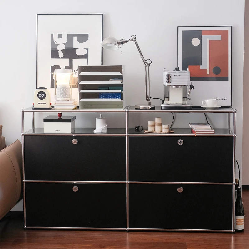 Cabinet for living room Storage locker drawer type storage Bedroom chest of drawers Organizer furniture Dual cabinet combination - Image 2