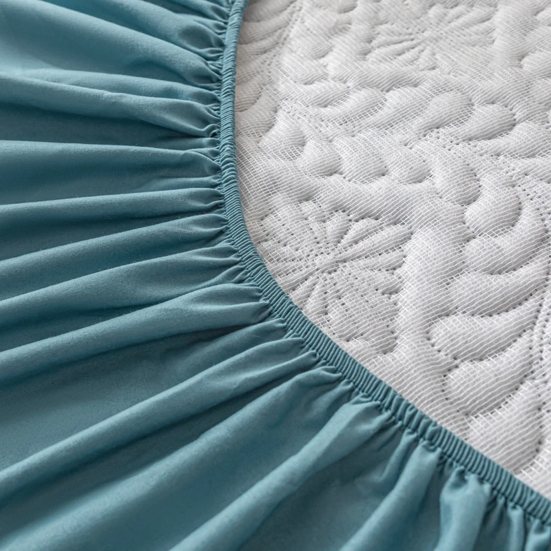 Waterproof Fitted Sheet Quilted Mattress Cover Mattress Protector for Home Hotel Twin Full Quuen King 160x200 140x200 Bed Cover 5