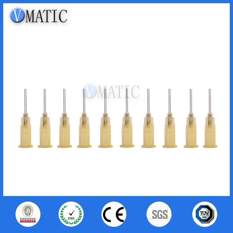 High Quality 100pcs Milky Yellow Dispensing Needles Syringe Tip Needle 1/2 Inch Length 19 Gauge Syringes Blunt Tips