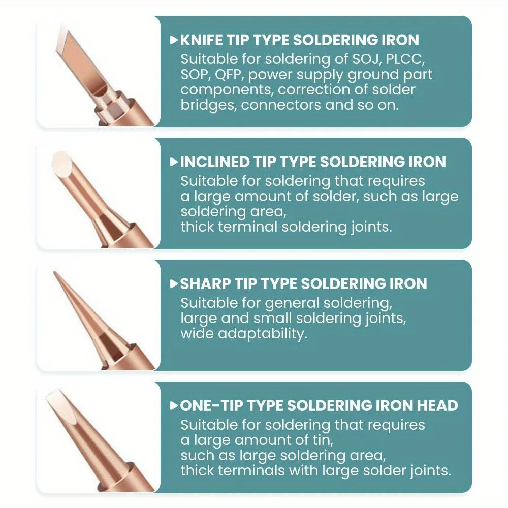 Copper Soldering Iron Tip Set Electric Soldering Iron