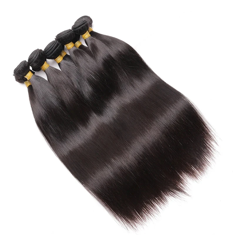 Straight Hair Bundle Peruvian Remy Human Hair Extensions For Black Women Natural Color 100% Real Human 10-30inches 100g/pc