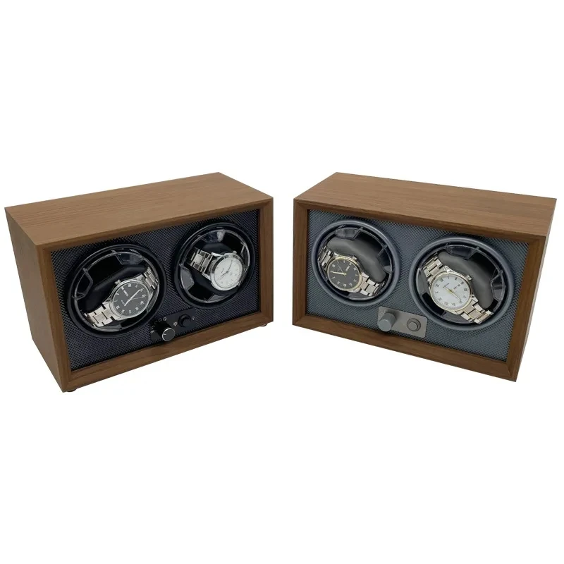 Luxury Wooden Automatic Watch Winder Box for 2 Watches with Silent Motor, Multiple Rota... - SKU LAWW1517 - UGI Packaging