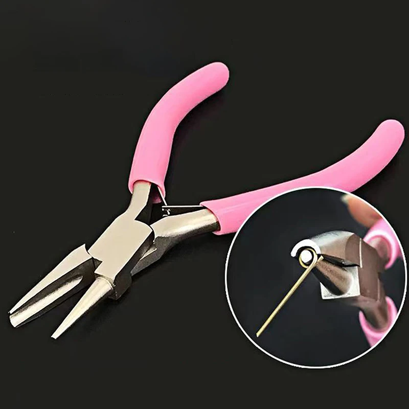 둥근 오목형 펜치, 와이어 루핑 펜치, 정밀 보석 펜치, DIY 보석 제작용 와이어 루핑 펜치