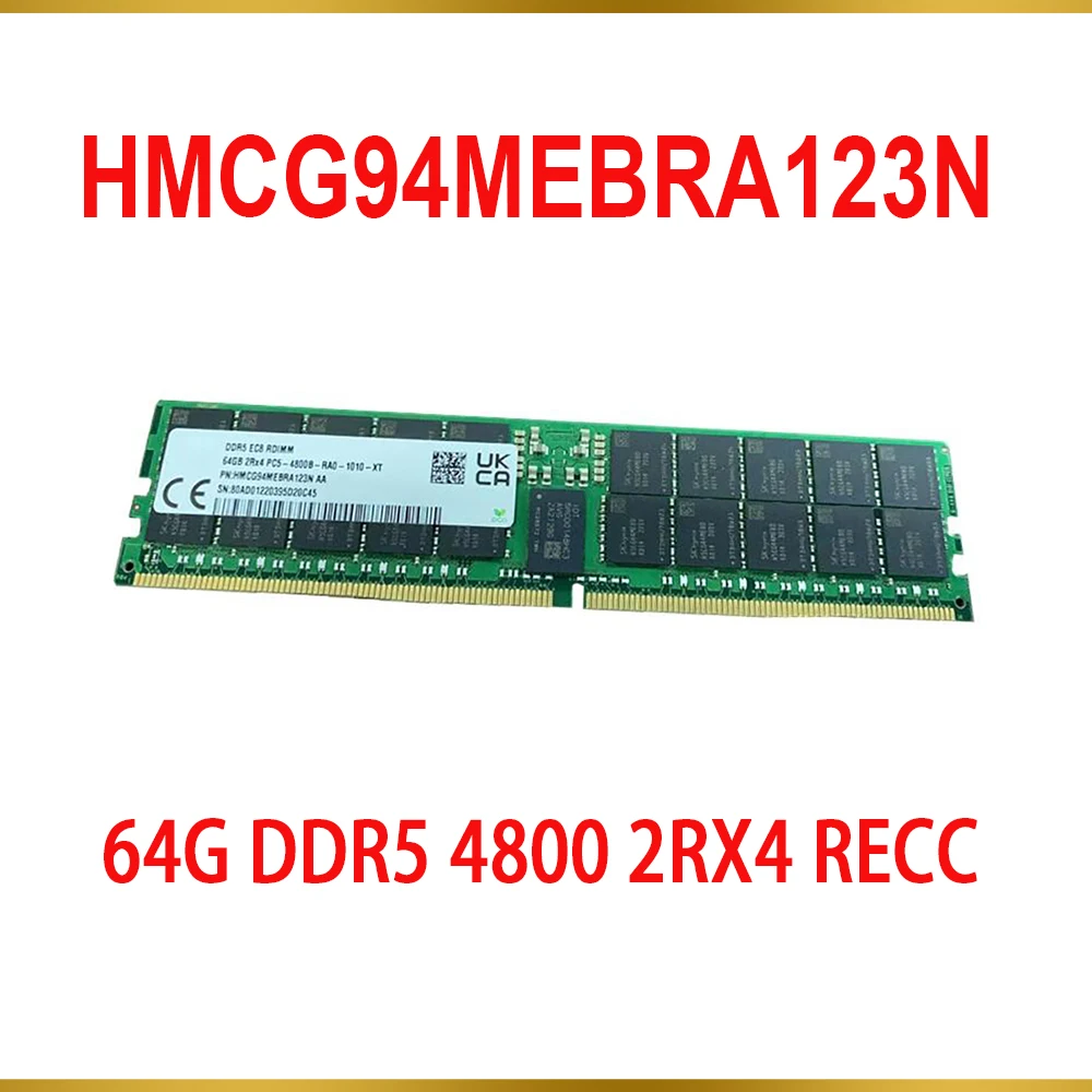 1PCS For SK Hynix RAM 64GB 64G DDR5 4800 2RX4 RECC Server Memory HMCG94MEBRA123N 3 1PCS For SK Hynix RAM 64GB 64G DDR5 4800 2RX4 RECC Server Memory HMCG94MEBRA123N