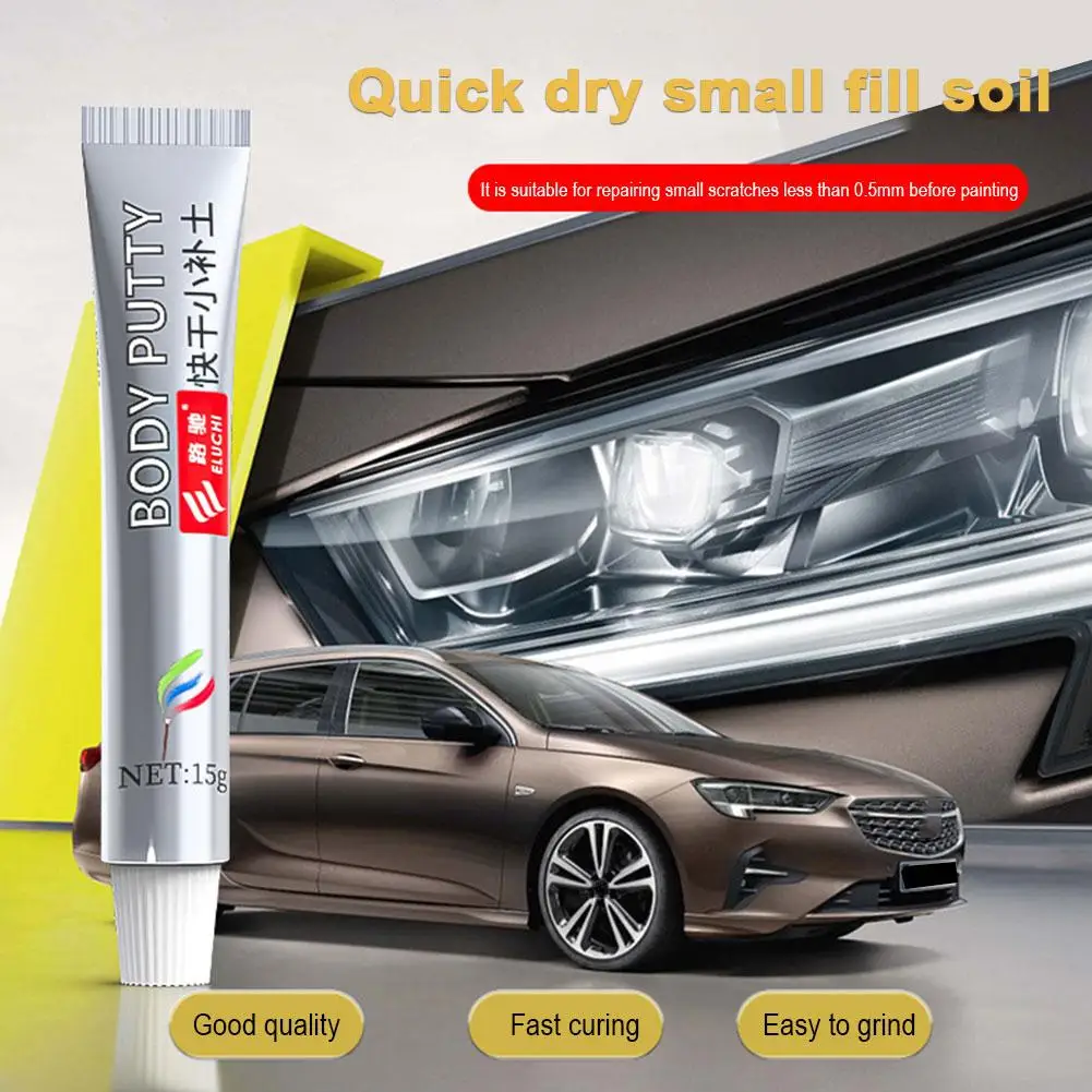 Car Scratch Repair Putty 15g Quick Dry Body Filler Smooth Bubble-Free For Small Scratch Under 0.5mm Auto Paint Repair Accessory