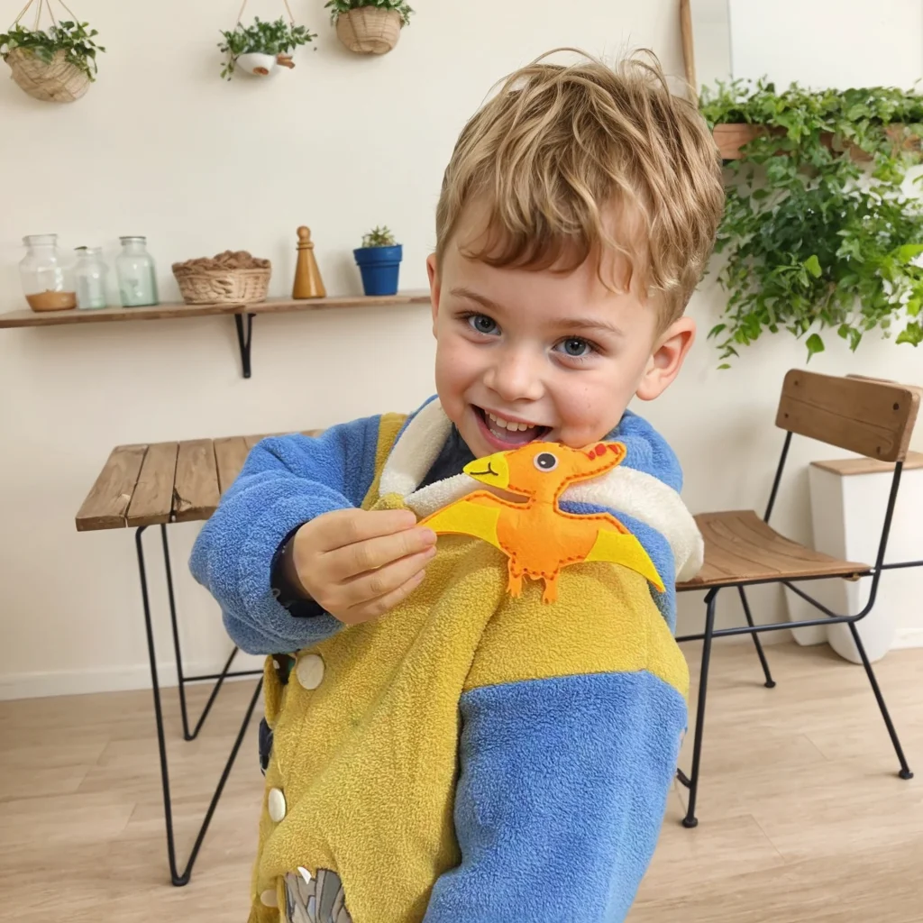 14Pcs Beginners Kids Dinosaur Sewing Felt Kit Animals DIY Craft Kit Forest Creatures Sewing Felt Plush Educational Set