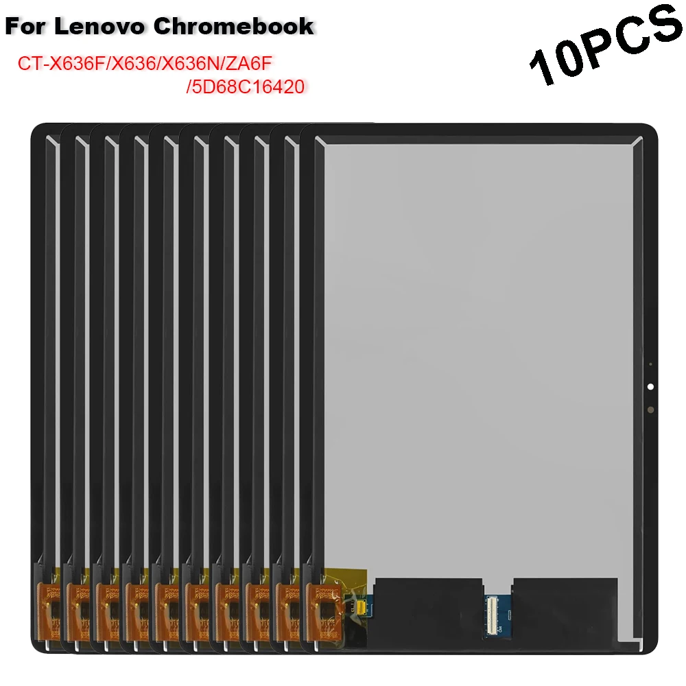 10 Pz Per Lenovo Chromebook Duet Ct-X636 Ctx636 Ct-X636F Ct-X636N Za6F 10.1 Display Lcd Touch Screen Digitizer Glass Assembly