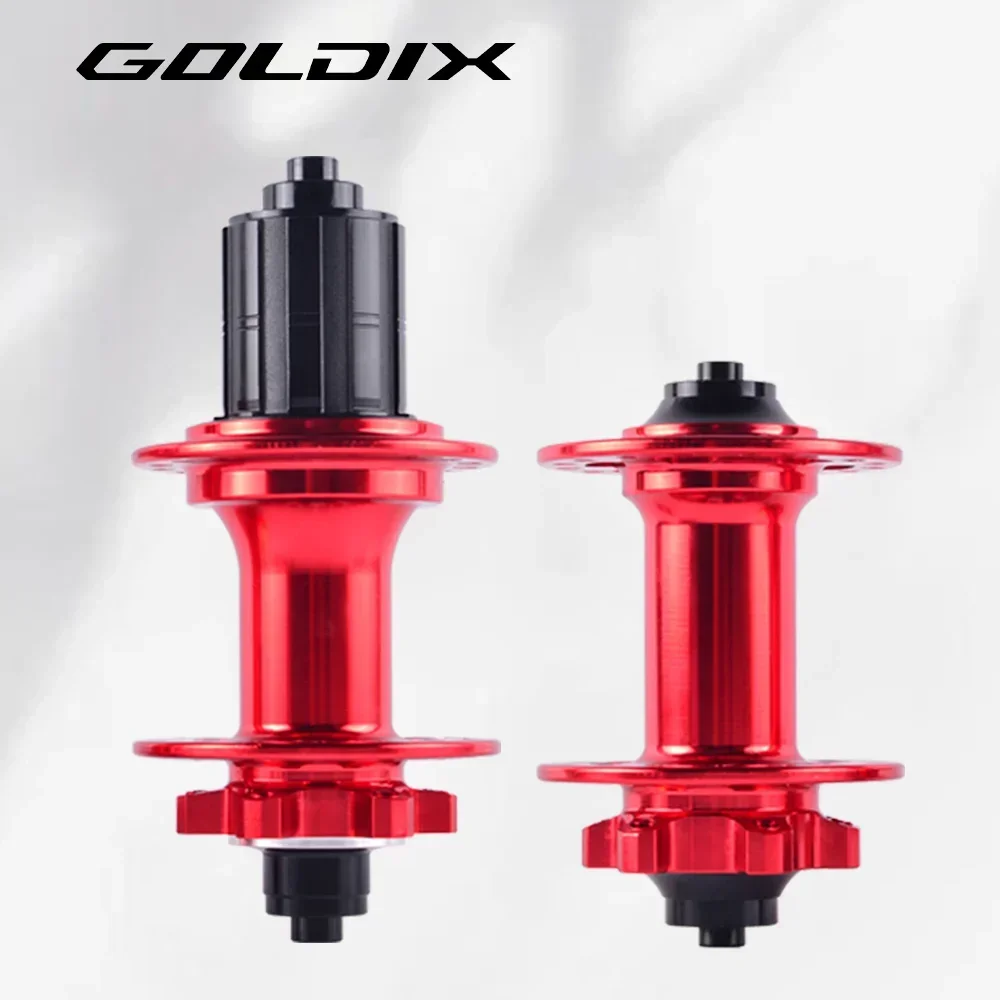 Mountain Bicycle Hubs GOLDIX QR 100*9 135*10 Aluminum 32 Holes 120 clicks 4 Bearings Disc Brake HG 8-12S