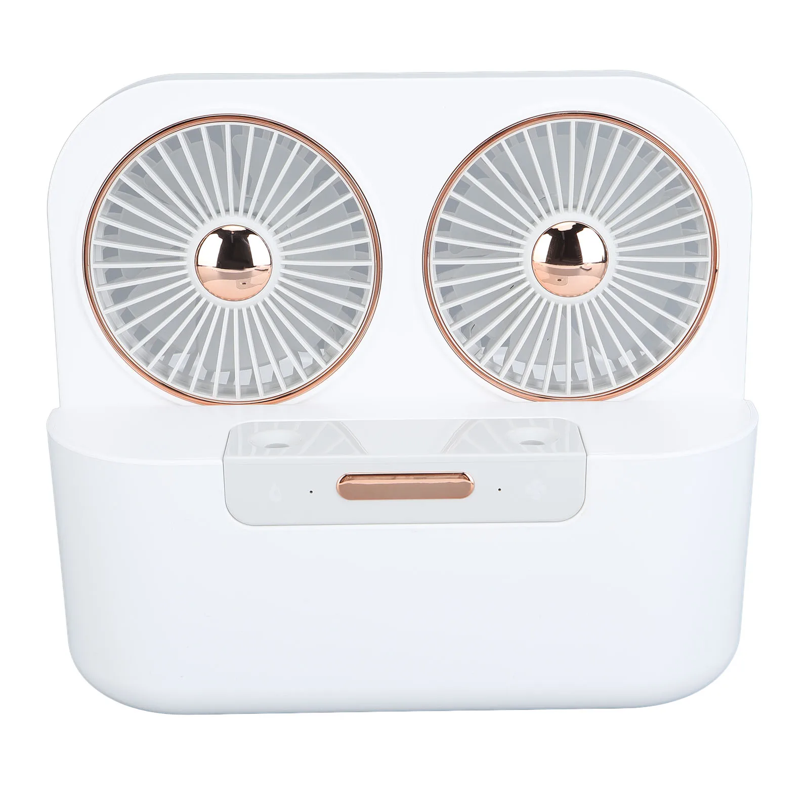 

Air Conditioners Fan Desktop USB Double Head Air Cooling Misting Fan USB Chargeable Sprayer Fan Wireless Electric Hand Fan