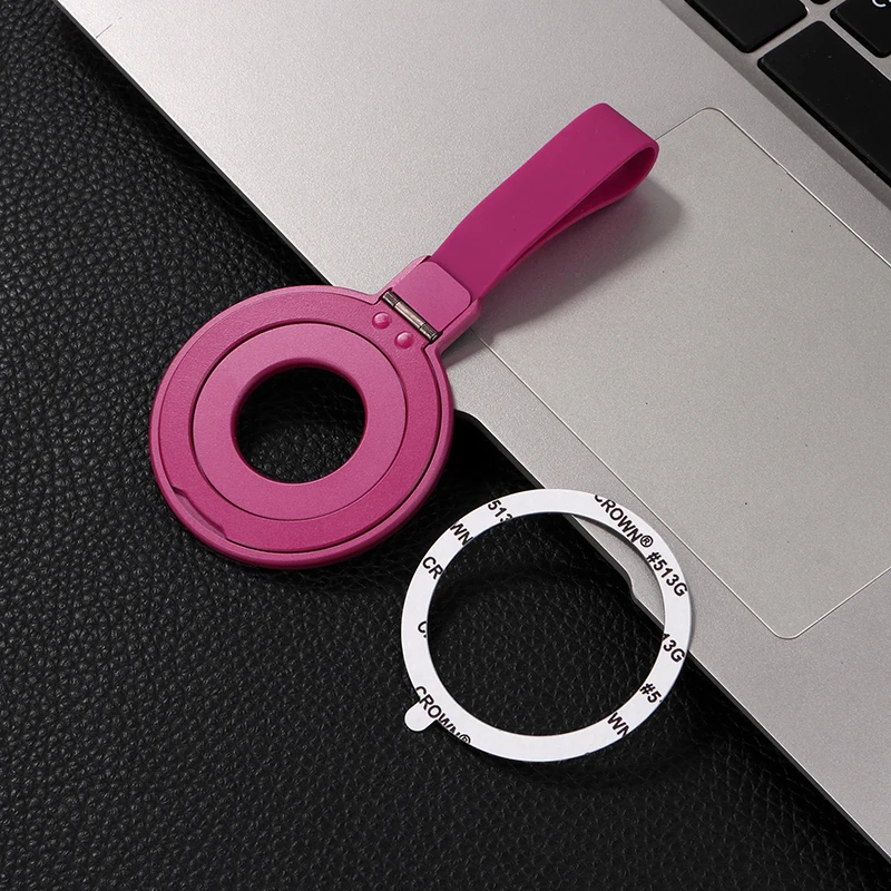 Universal Magnetic Phone Holder & Grip with Hand Strap