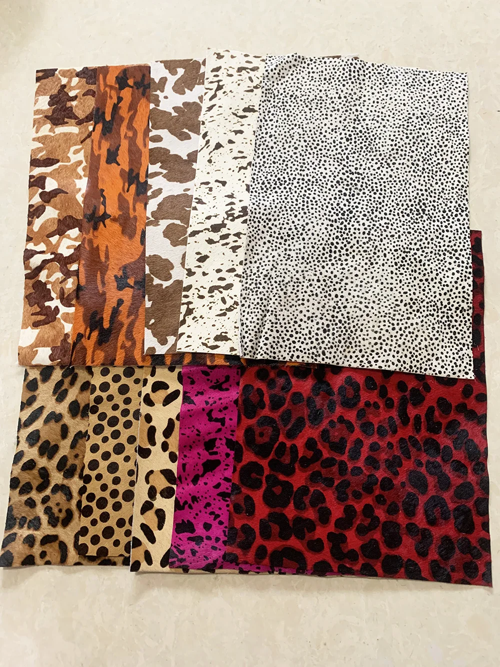 가죽 색상 매칭 수제 컷 말 모피 및 암소 가죽 수제, DIY, 신규, 20x30cm