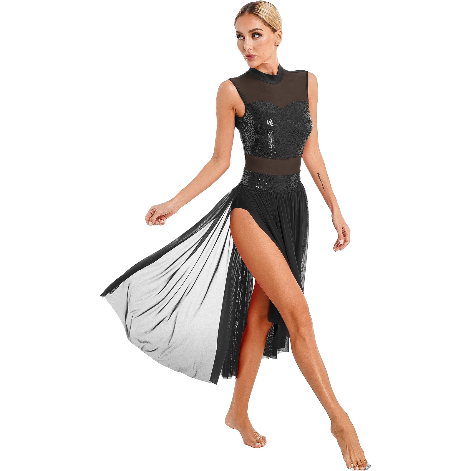 Yihuimin Asymétrique Robe Danse Femme Courte Robe Danse