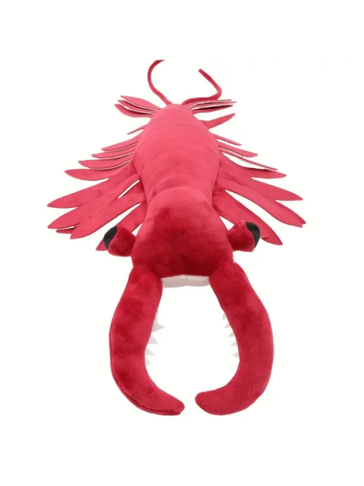 54,99 cm realistisches Anomalocaris-Stofftier aus Plüsch, lebendiges Rot, lebensechte Garnelen mit komplizierten Details, Weihnachts- und Geburtstagsgeschenke