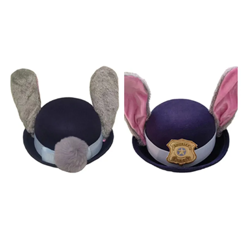 Adult/Kids Judy Hopps Cosplay Hat Cap Halloween Carnival Costume Accessories Gifts
