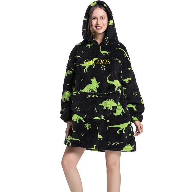 Felpa Con Cappuccio Invernale Oversize Coperta Di Riscaldamento - Foto 4