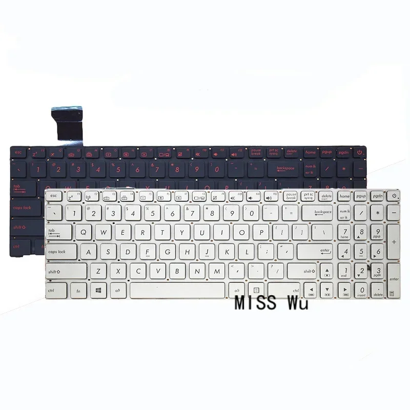 Nuova Tastiera Per Laptop Con Retroilluminazione Per Asus Zx50V Fx-Plus G551Jx G551Vw N552V Zx 50Xj Zx50Jx Gl552J Gl552V Fx-Pro G552Vm G552Vx