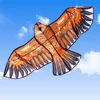2pcs 1.1m Flat Eagle Kite with 30 Meter Kite Line Children Flying Bird Kites Windsock Garden Cloth Toys Outdoor Toy Kid Gift 2