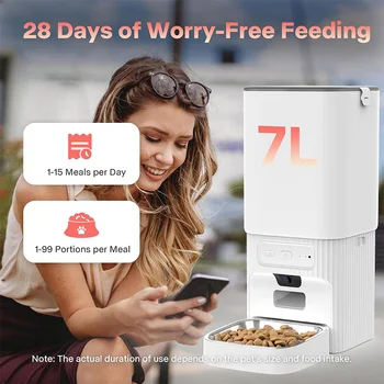 Alternative view of 7L Smart Pet Feeder with HD Camera