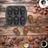 Skull Mold 3D Silicone Mold Candy Mold Chocolate Mold Ice Cube Tray  for DIY Cake Decorating Tool Baking Tools Accessories 6