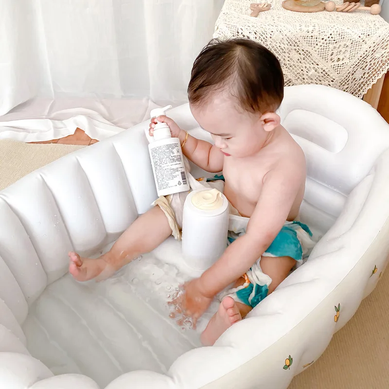Inflatable Swimming Pool Inflatable Bathtub 90x55cm Portable Baby