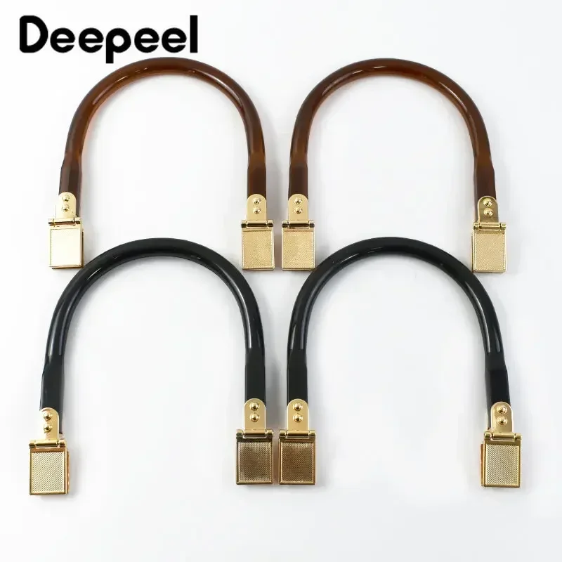 2/4Pcs Deepeel 13*14cm Resin Bag Handle Purse Kiss Clasp Handbag Frame Buckle Wallet Handles Women DIY Sewing Hardware Accessory