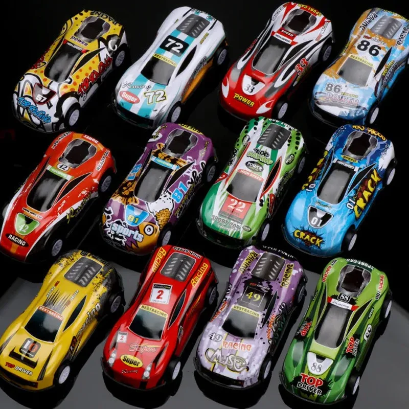 

Kids Alloy Pull Back Car Toys Mini City Cartoon Inertia Racing Car Model Diecast Vehicle For Baby Boys Girls Birthday Xmas Gift