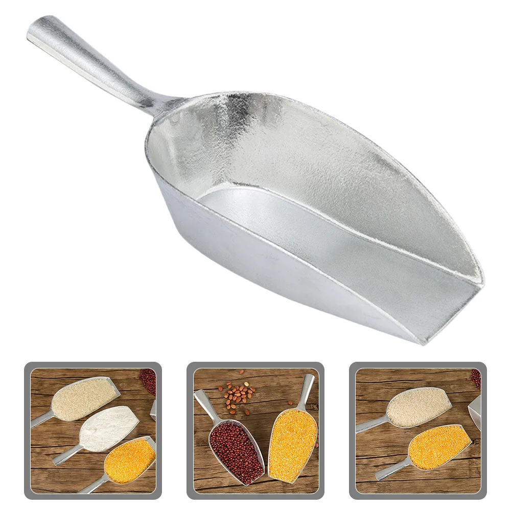 

Reusable Flour Scoop Metal Ice Ice Cube Aluminum Alloy Storage Scoop for Kitchen