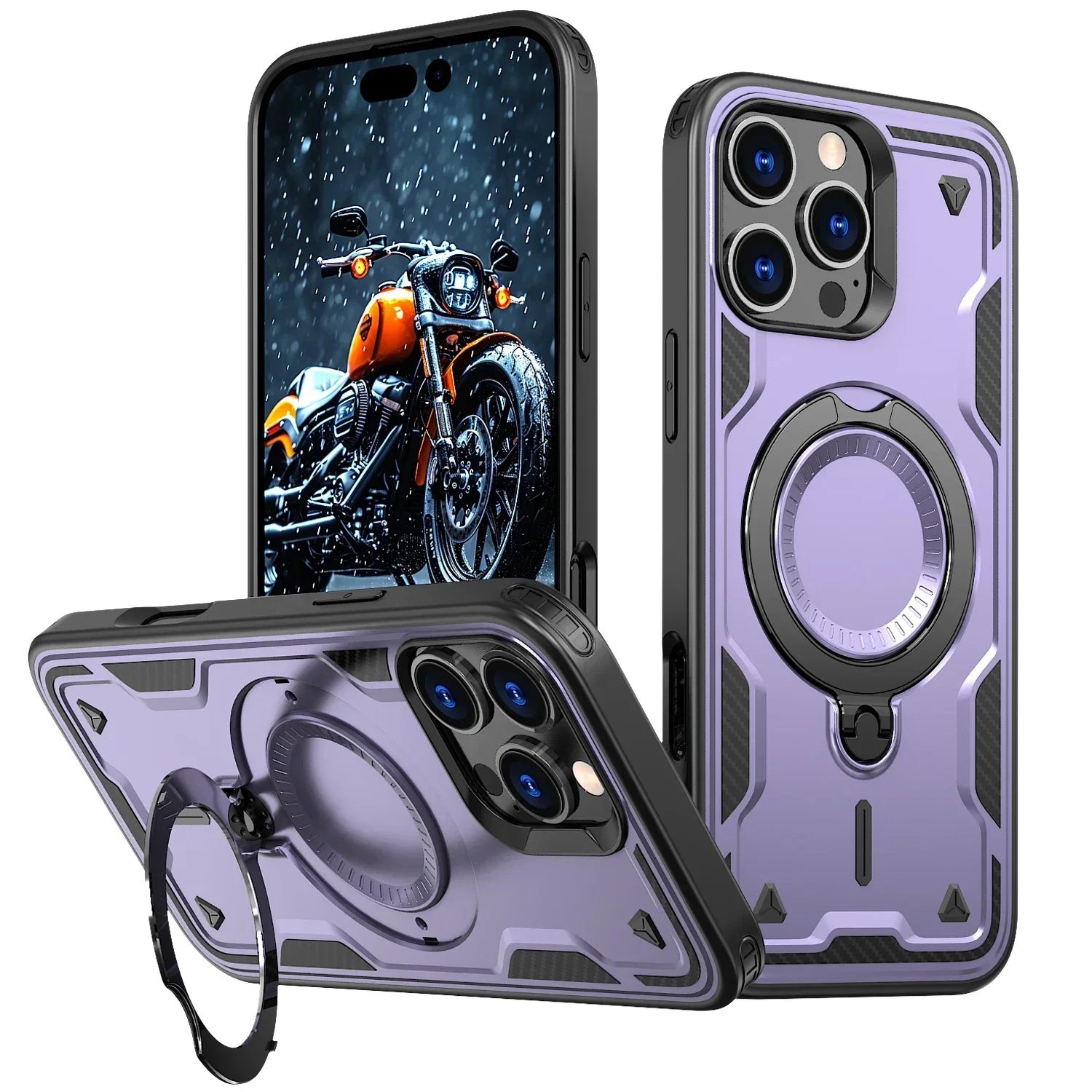 Magnetic Rotatable Stand Protection Case with Kickstand Cover and MagSafe Upgrade