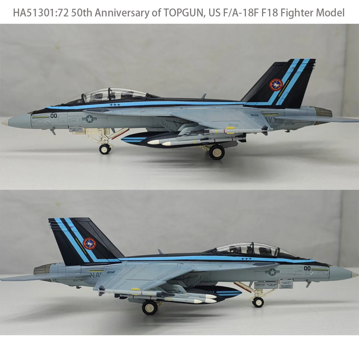 

Fine HA5130 1:72 50-я годовщина TOPGUN, модель боевика США F/A-18F F18, Коллекционная модель самолета из сплава