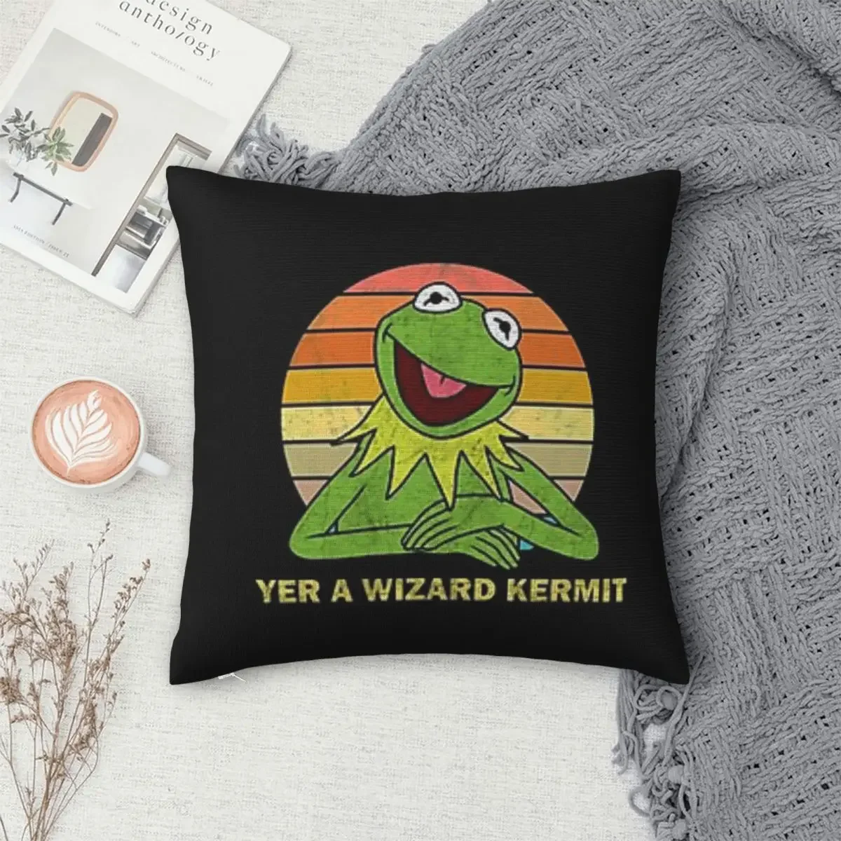 

Yer A Wizard Kermit, наволочка, чехол, подушка, комфортная декоративная подушка для дивана, подушки для спальни