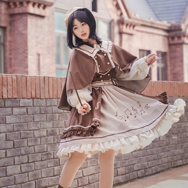 Saia Lolita japonesa para mulheres, lindo vestido Lolita, roupa