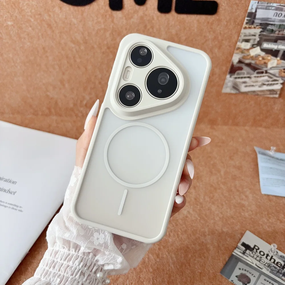 Magnetic Ring Protective Case with Side Vent Holes and Skin-Feel Finish