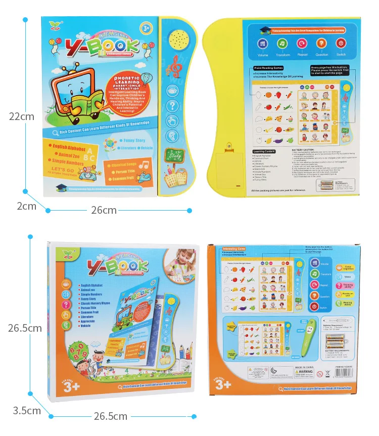 Smart Talking Book Kids Toys English Arabic Learning Machine Electronic Sound Early Learning Books for Kids  Preschool Best Gift 5