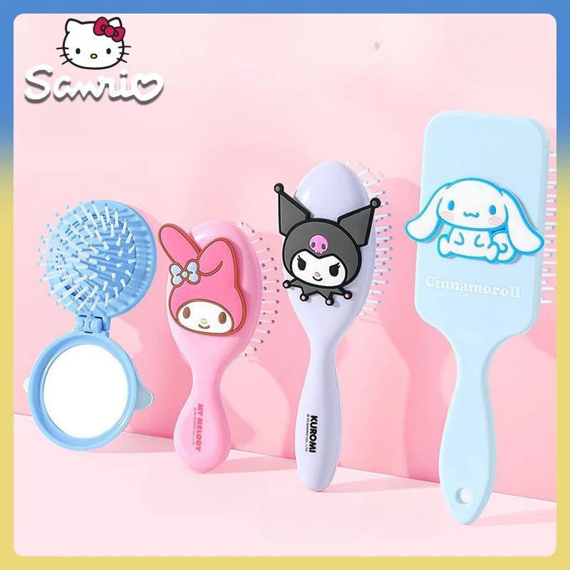 

Sanrio Расческа с мелкими зубьями Расческа с воздушной подушкой Массажная Расческа для парикмахерской подушка безопасности складной бутик мультяшный персонаж HelloKitty Kuromi