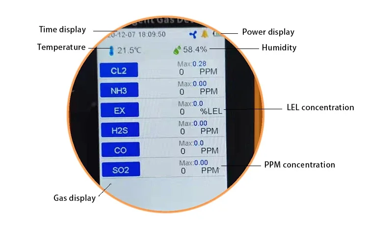 Exhaust Analyzer Carbon Monoxide Nh3 Sensor Co Detector Air Quality H2s Ozone Meter No2 Sf6 Ultrasonic Leak Gas Analyzers