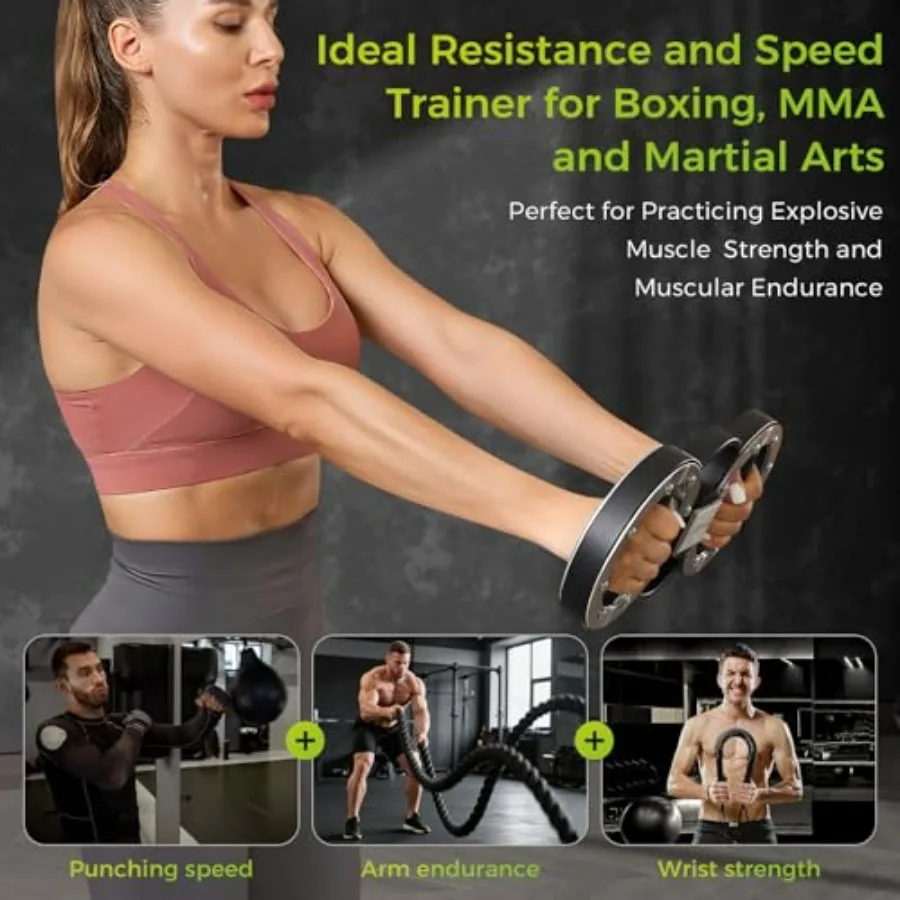 Multifunctional Rotator Machine with 12lbs Resistance for Upper Body Strength Training, Warm-up, Rehabilitation, Cardio Boxing E