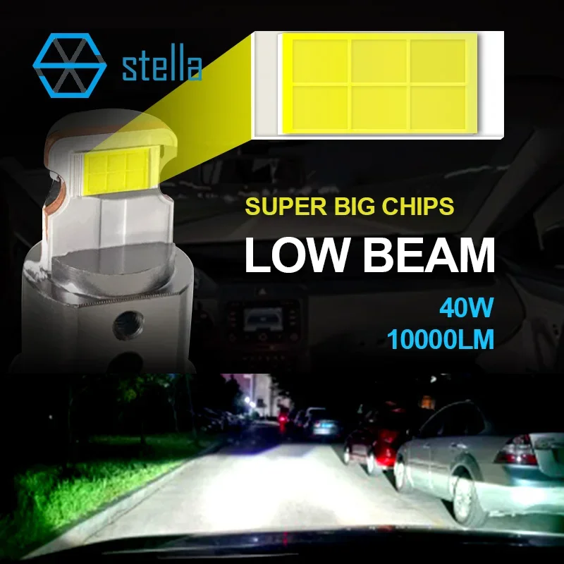 Stella 2x H7 H11 LHD/RHD LED Headlight Mini Lens Projector 9005/9006 Auto Low Beam STG Canbus Bulb for Car/Motor 12v 80W 10000LM led lights led bulbs led headlights led car lights led car headlights car headlamps