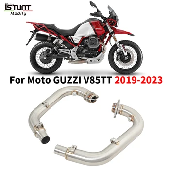 Slip On For MOTO GUZZI V85 TT V85TT 2019 - 2023 Motorcycle Exhaust Escape Moto Titanium Alloy Full System Modify Front Link Pipe