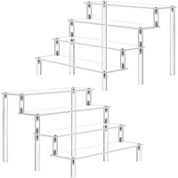 1-5 Tier Acrylic Display Stand Clear Display Riser Rack for Cupcake Perfume Doll Décor Organizer Amiibo Funko POP Figures DC05 1