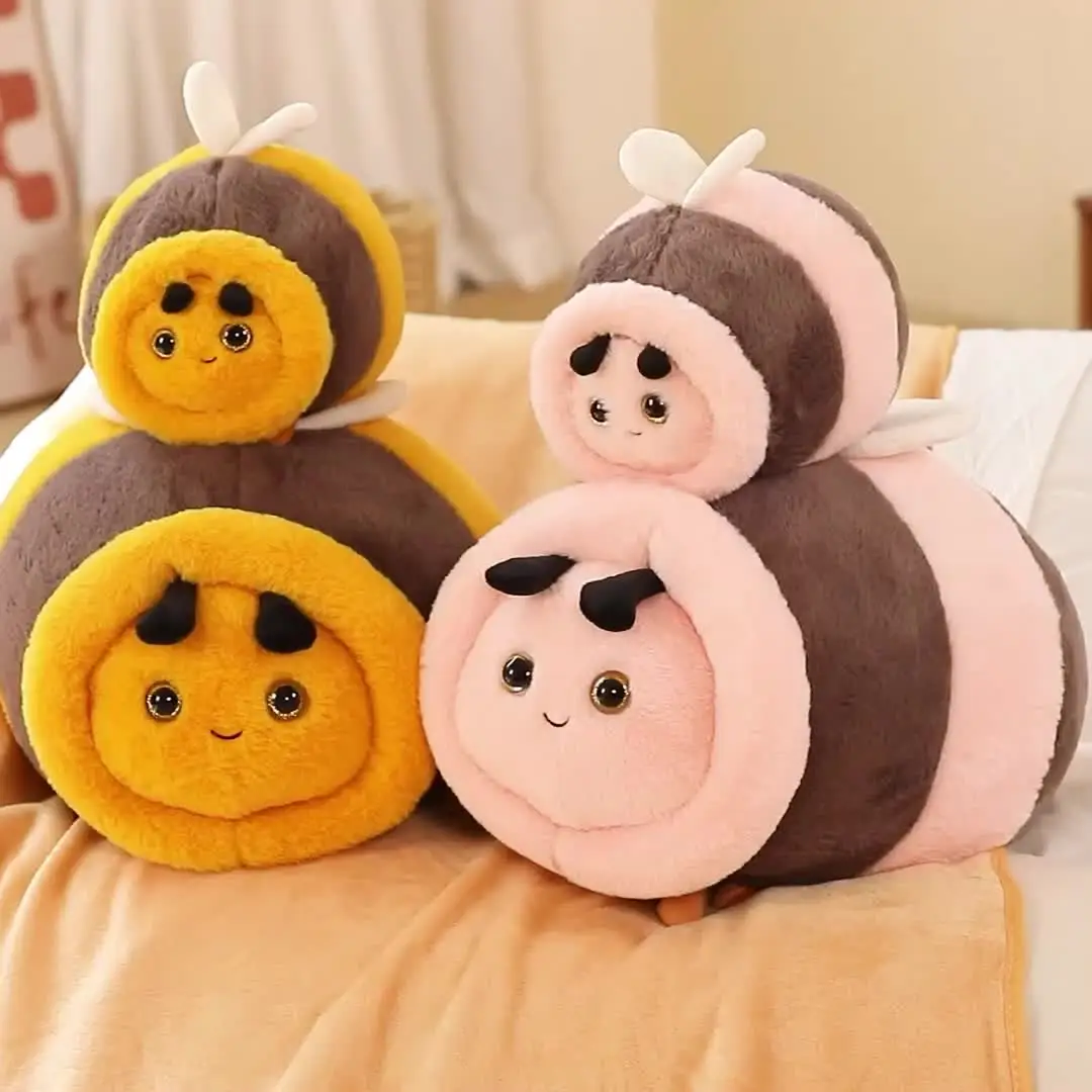 Plush Pillow Big Bee Stuffed Animal 28/50cm New Cute Bee Plush