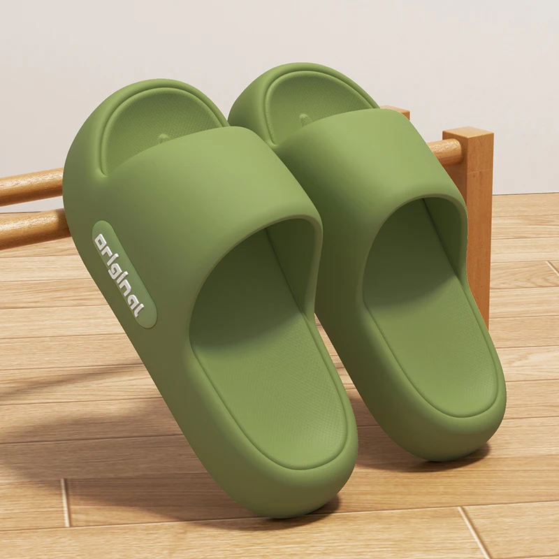 2025 Summer Platform Cloud Slippers Women Comfy Solid Color Soft Sole EVA Pillow Slides Woman Couple Non Slip Beach Flip Flops 5