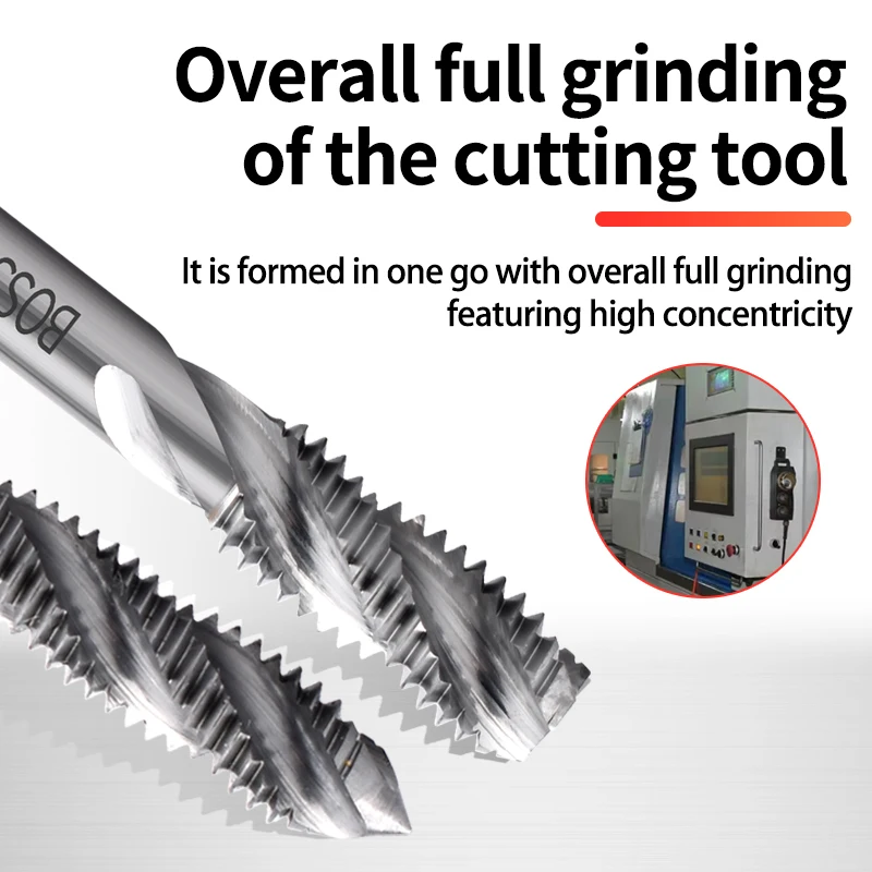 Carbide Tungsten Steel JIS Standard Spiral Fluted Tap M2 M3 M4 M5 M6 M8 Machine Screw Thread Taps Fo