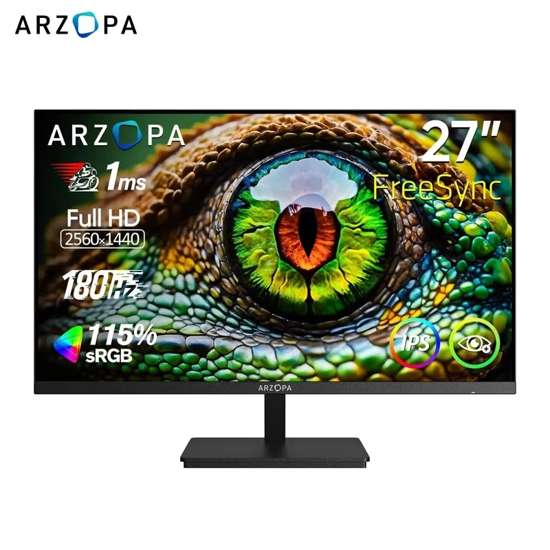 Monitor ARZOPA 27-calowy monitor PC 180 Hz 2K FastIPS QHD 1 ms FreeSync z Polski za $142.59 / ~568zł